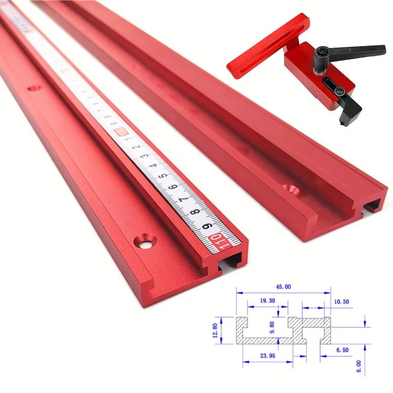 Woodworking Plan - 1PC Chute de Alumínio com Trilhos