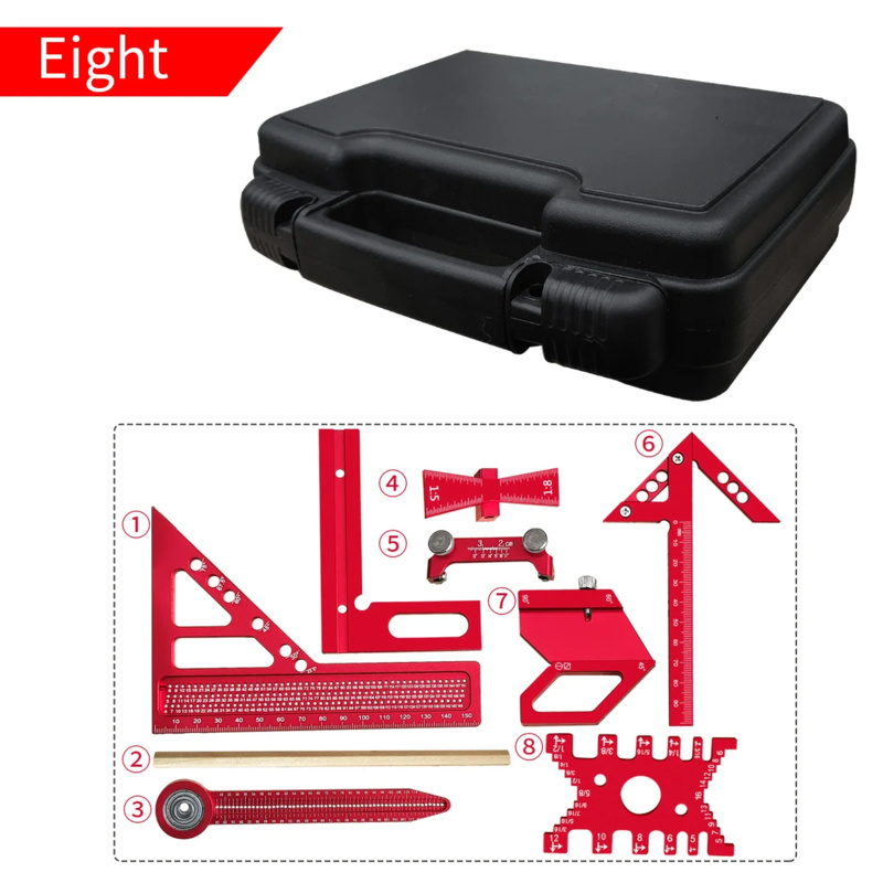 Woodworking Plan - Kit quadrado de alumínio para carpintaria,