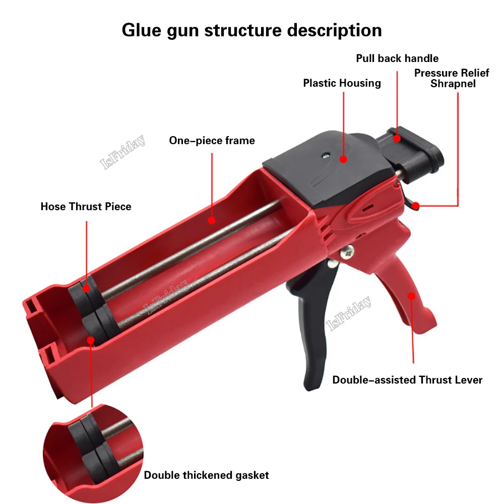 Aplicador de pistola de cartuc - Woodworking Glue Applicator avaliação e preço