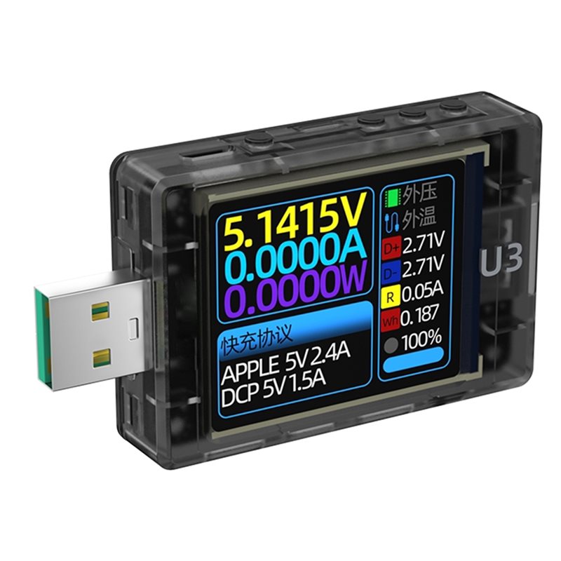 A03F-USB Tester U3 3.1 PD Deco - Woodworking Qc avaliação e preço